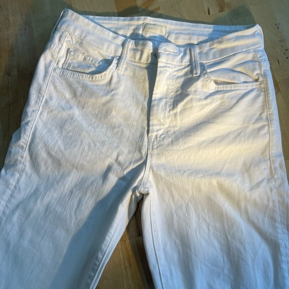MOTHER The Looker Stayin' Alive High Waisted White Skinny Jeans size27 - Picture 3 of 14